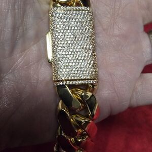 Gold Chain with Mossinite Clasp